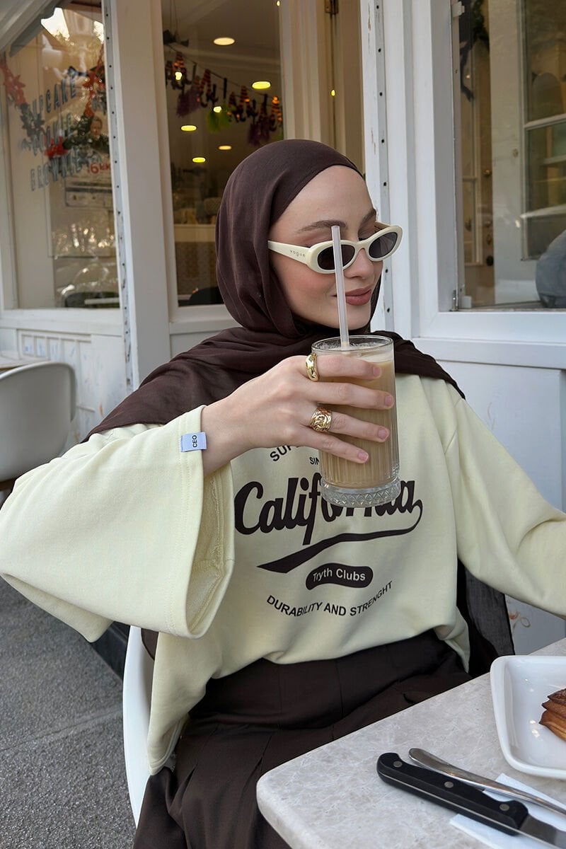 Tereyağ Sarısı California Baskılı 3 İp Body
