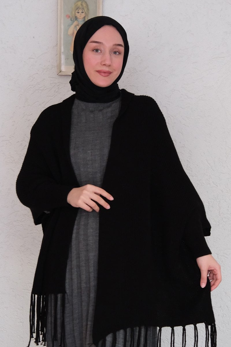 Siyah Şal Hırka