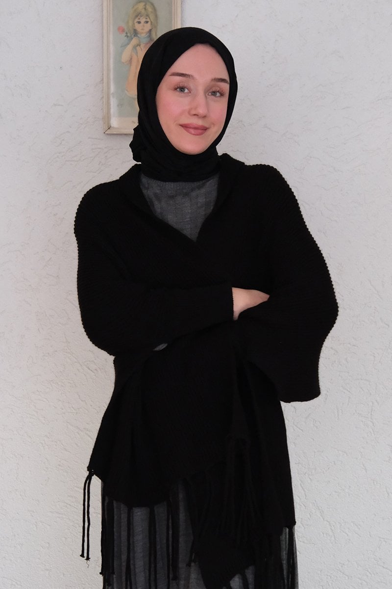 Siyah Şal Hırka