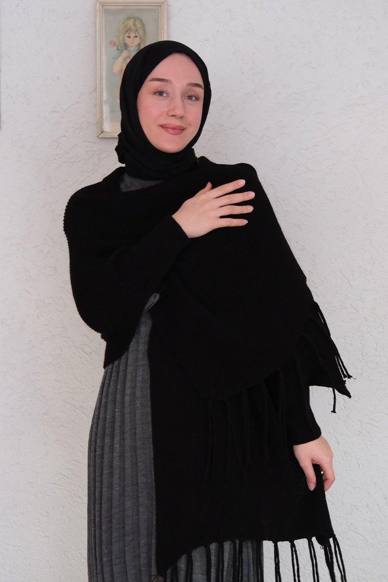 Siyah Şal Hırka