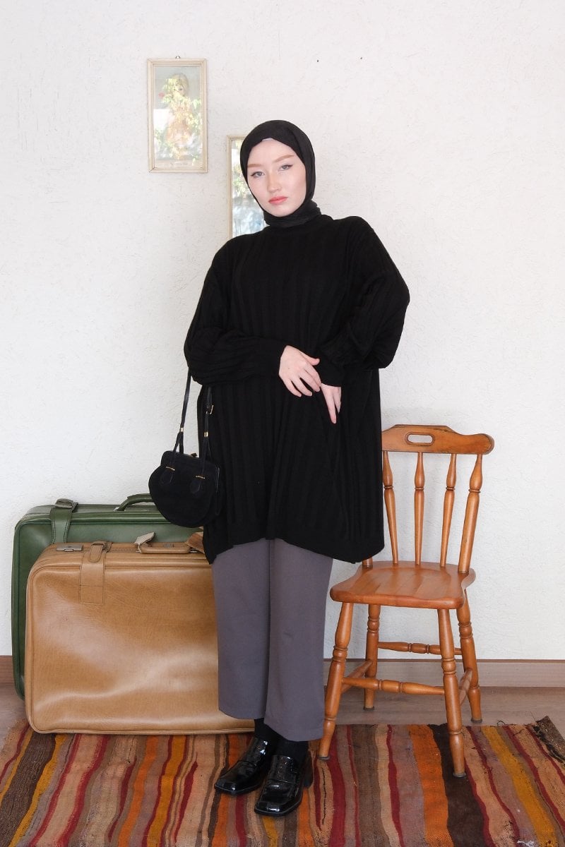 Siyah Triko Tunik