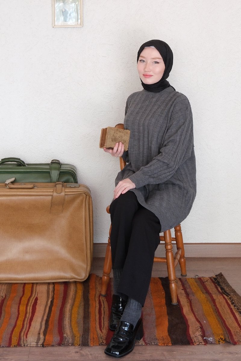 Antrasit Triko Tunik