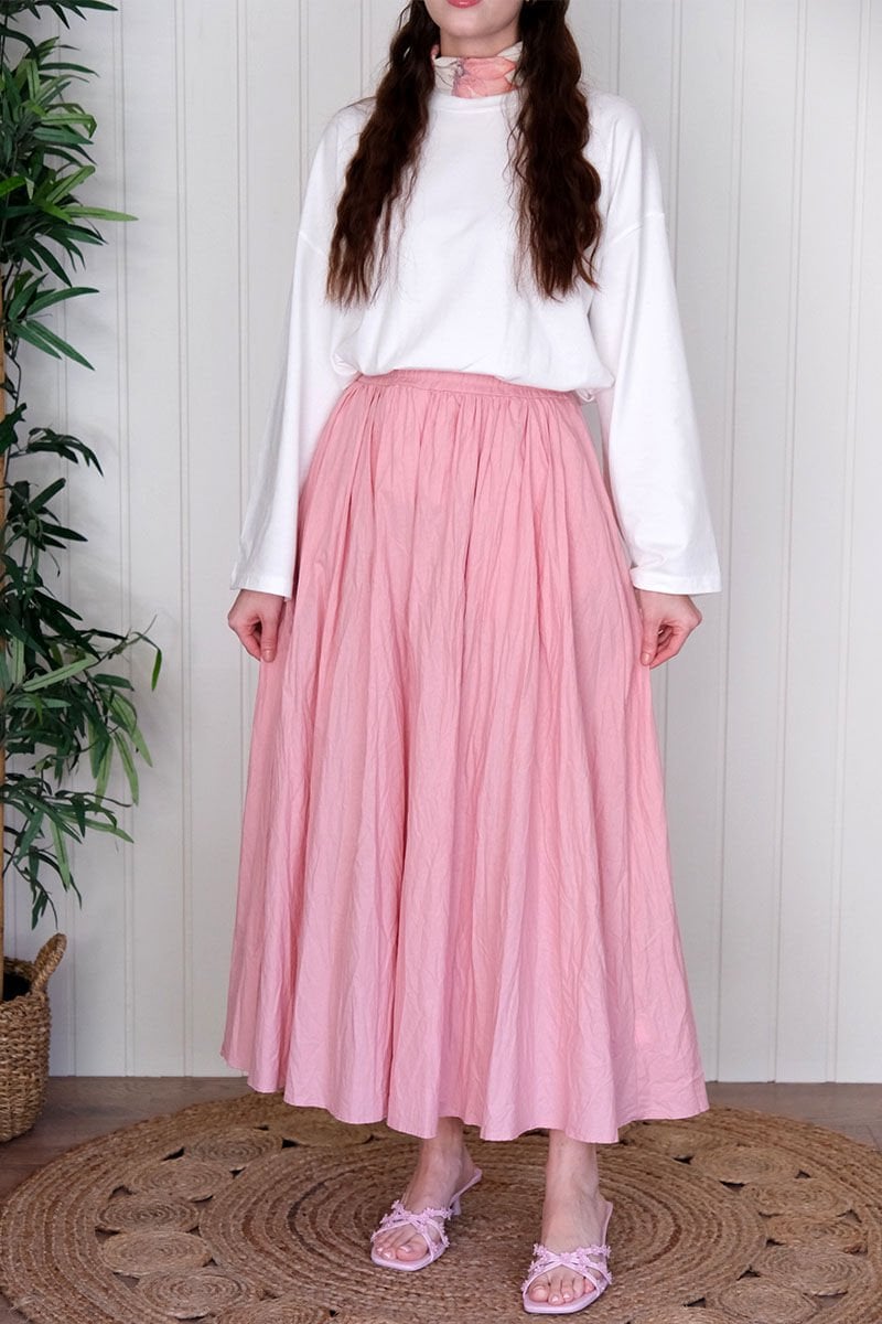 Soft Pembe Kraşlı Balon Etek