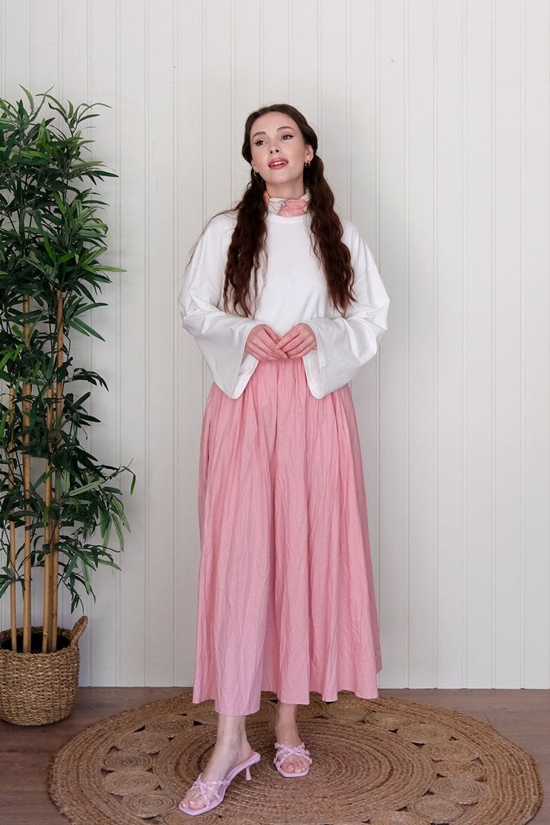 Soft Pembe Kraşlı Balon Etek