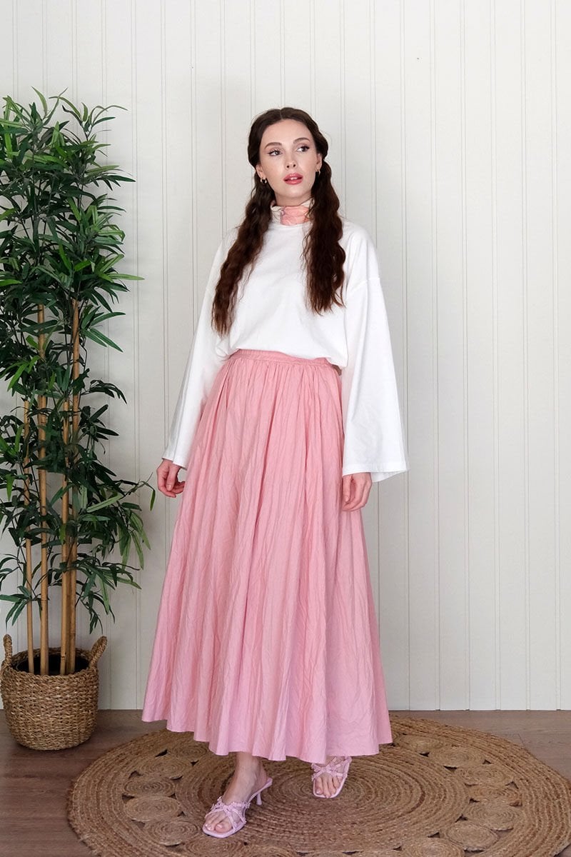 Soft Pembe Kraşlı Balon Etek