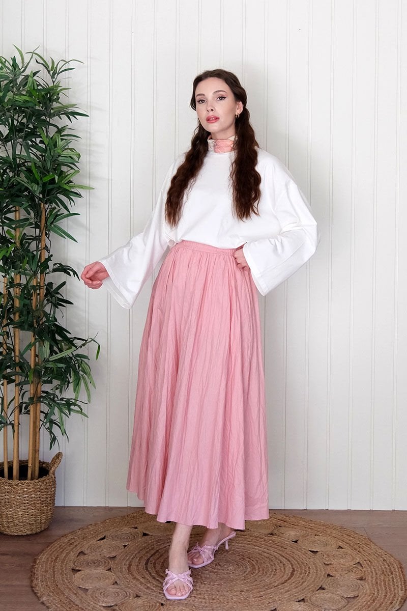 Soft Pembe Kraşlı Balon Etek