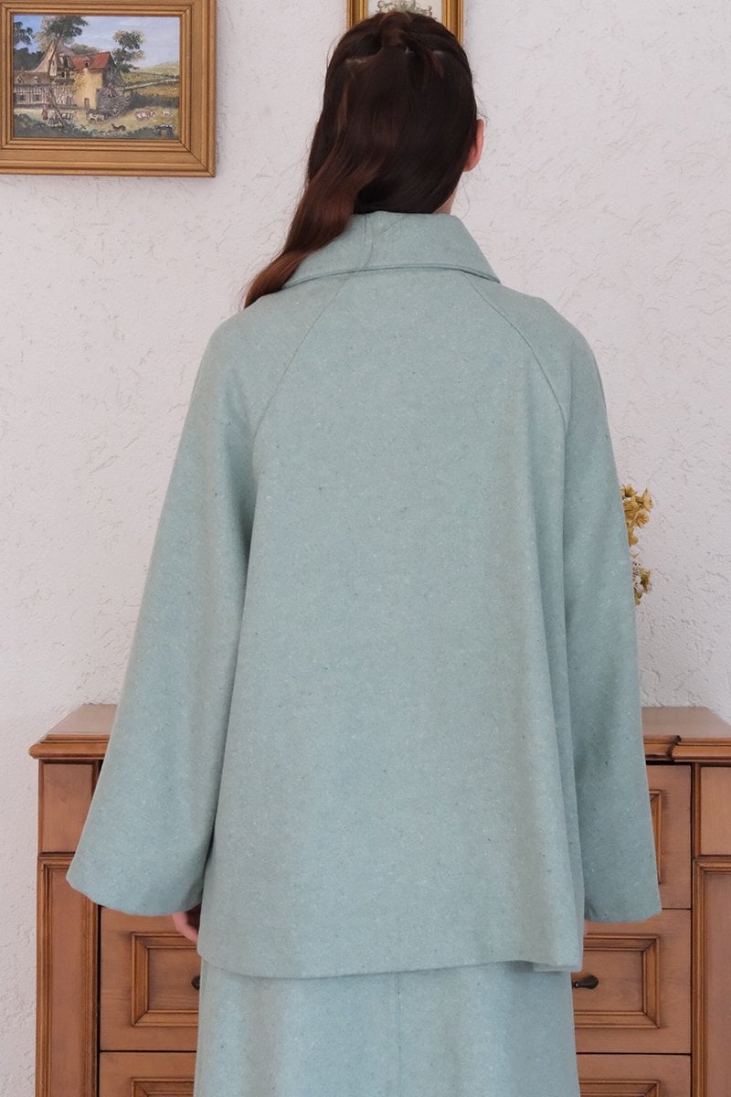 Mint Yeşili Kaşe Panço
