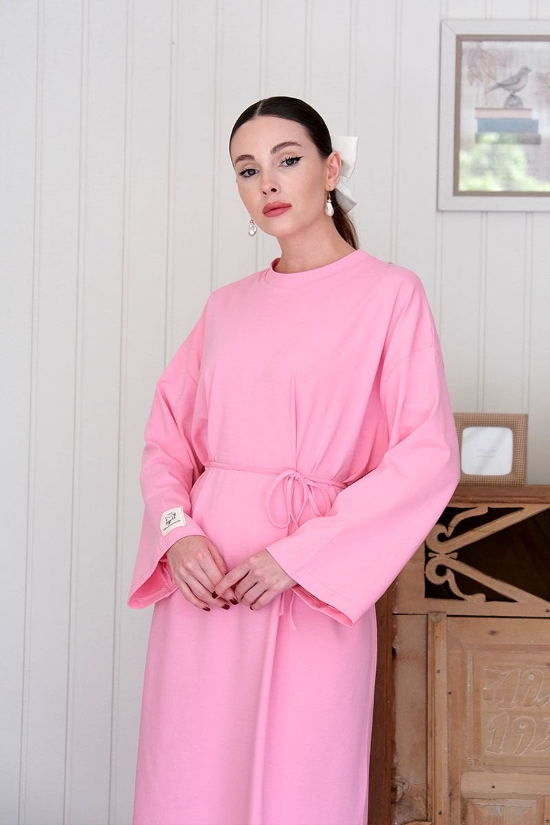 Pembe Süprem Basic Elbise