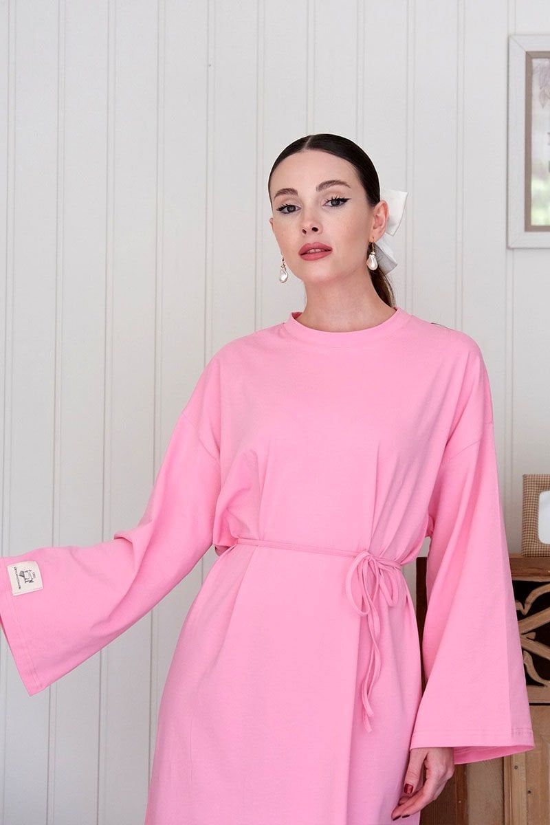 Pembe Süprem Basic Elbise