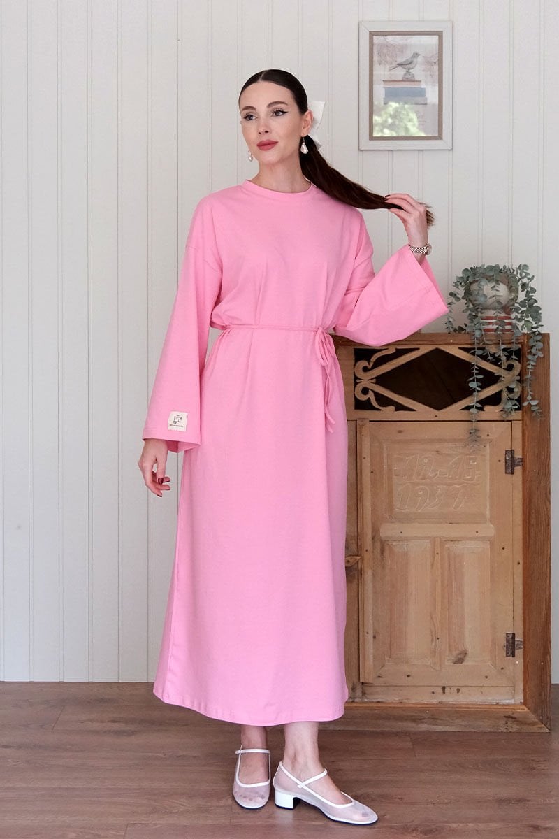 Pembe Süprem Basic Elbise