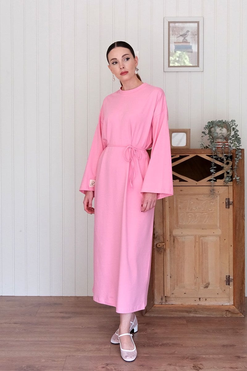 Pembe Süprem Basic Elbise