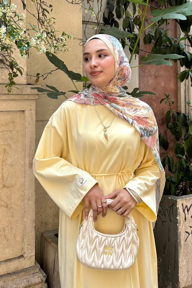 Tereyağ Sarısı Süprem Basic Elbise