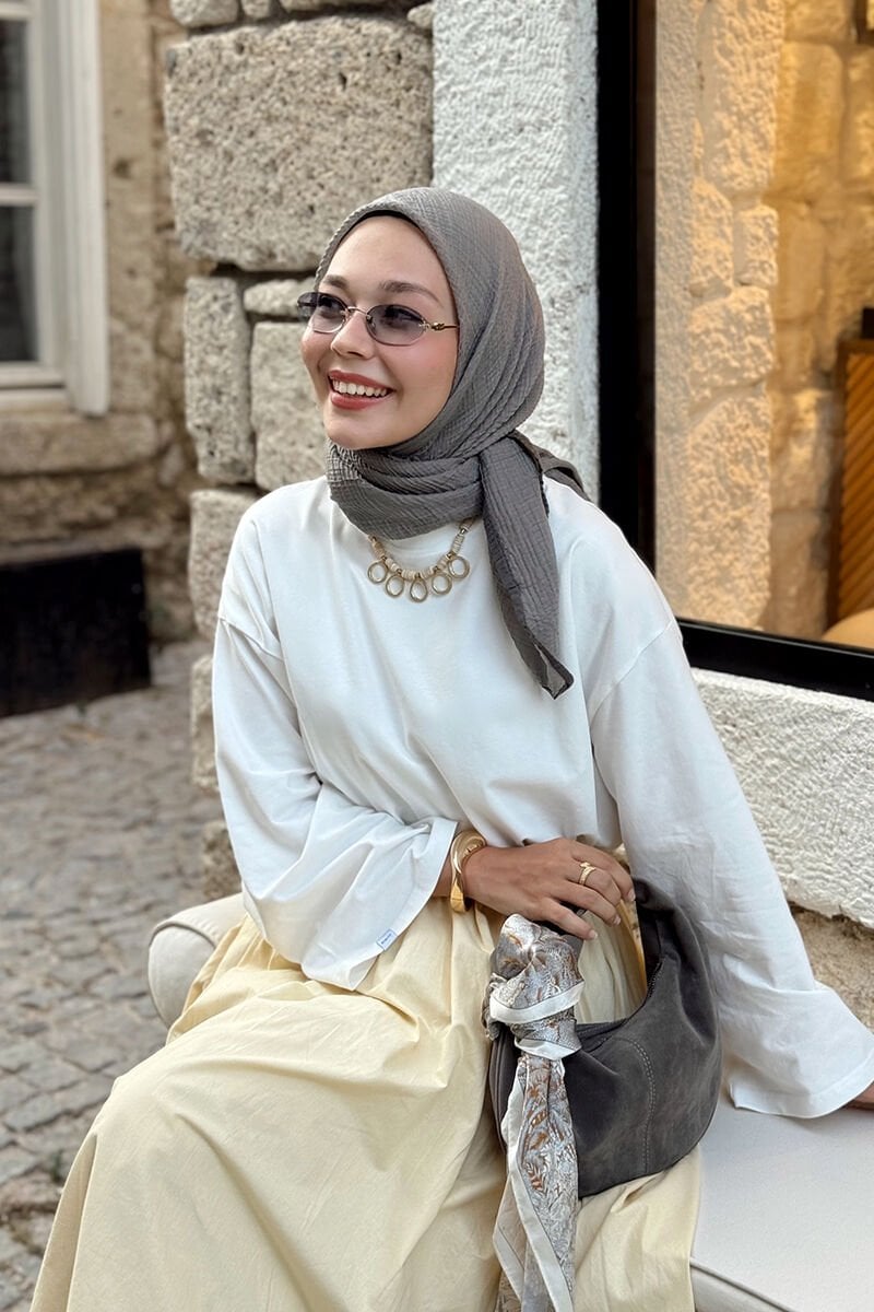 Ekru Body & Tereyağ Sarısı Balon Etek Takım