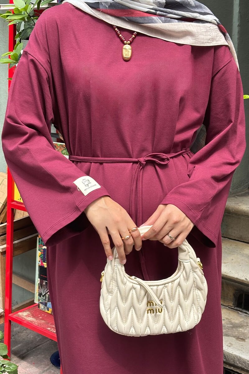 Bordo Süprem Basic Elbise