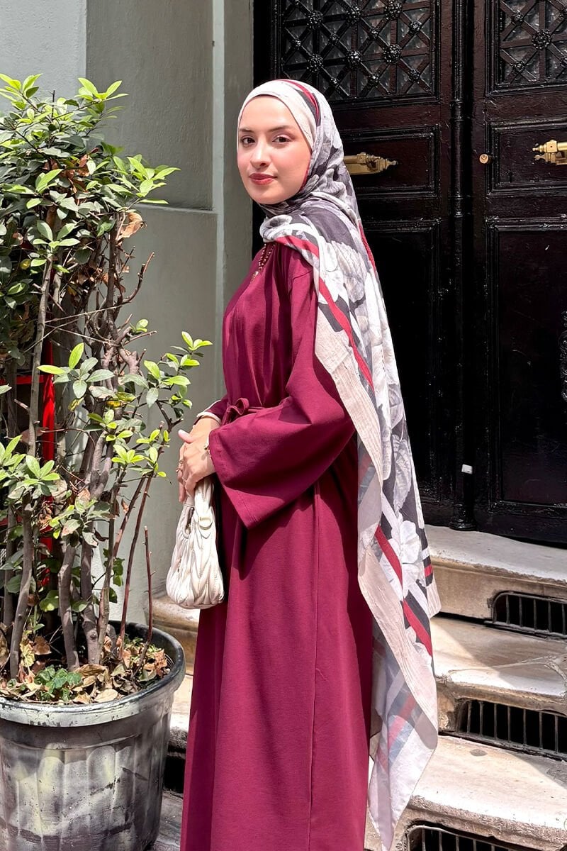 Bordo Süprem Basic Elbise