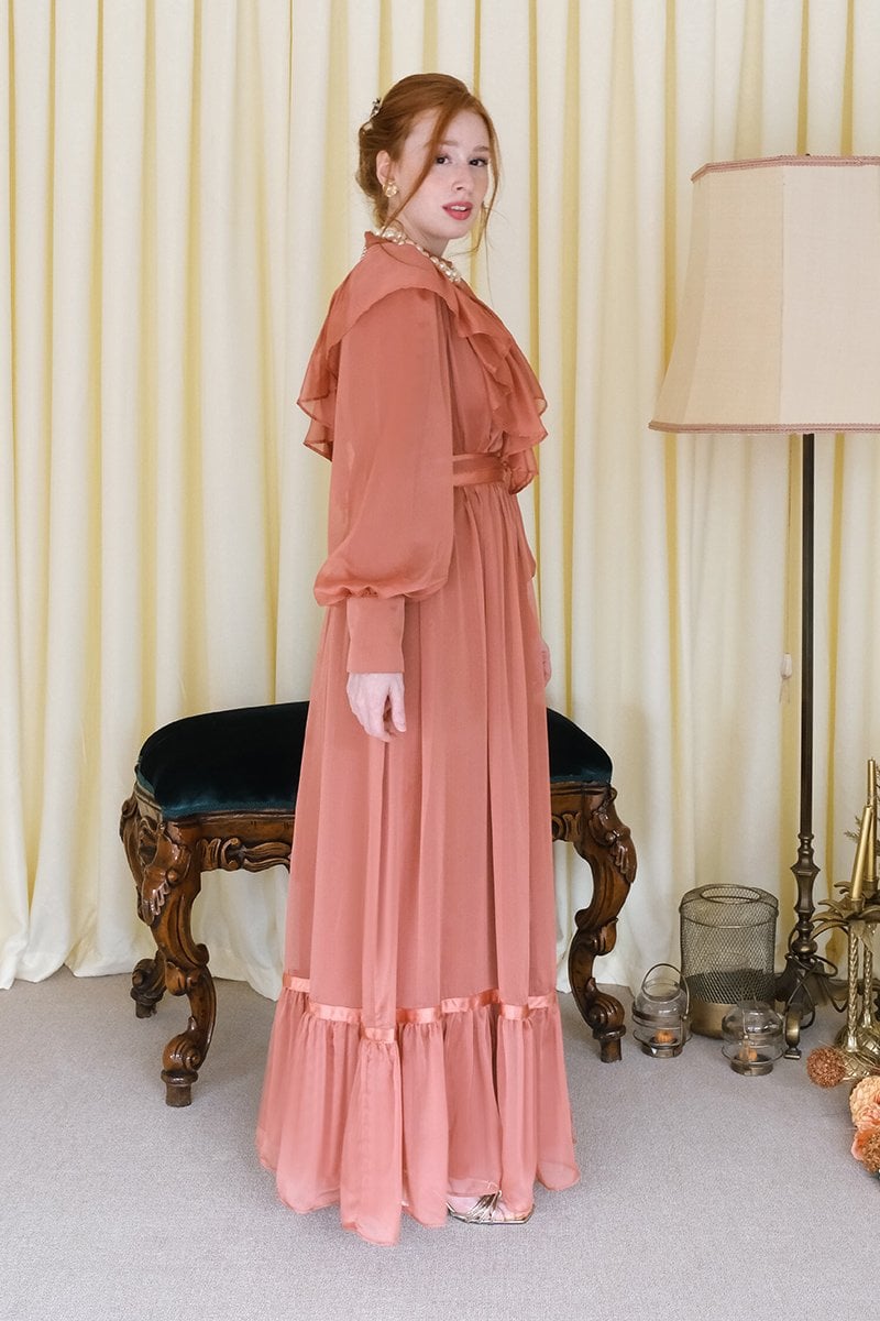 Soft Turuncu Vintage Abiye