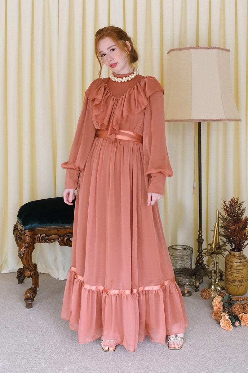 Soft Turuncu Vintage Abiye