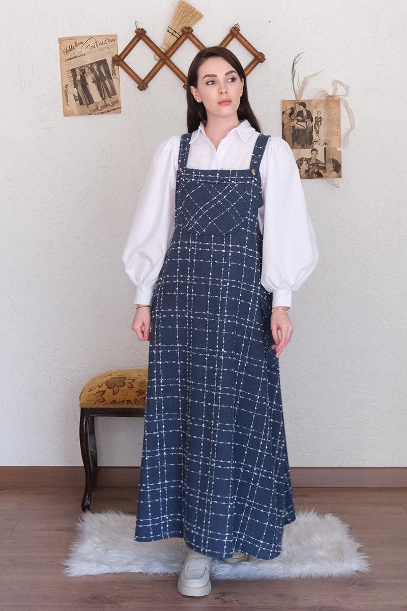 Lacivert Tüvit Etekli Salopet