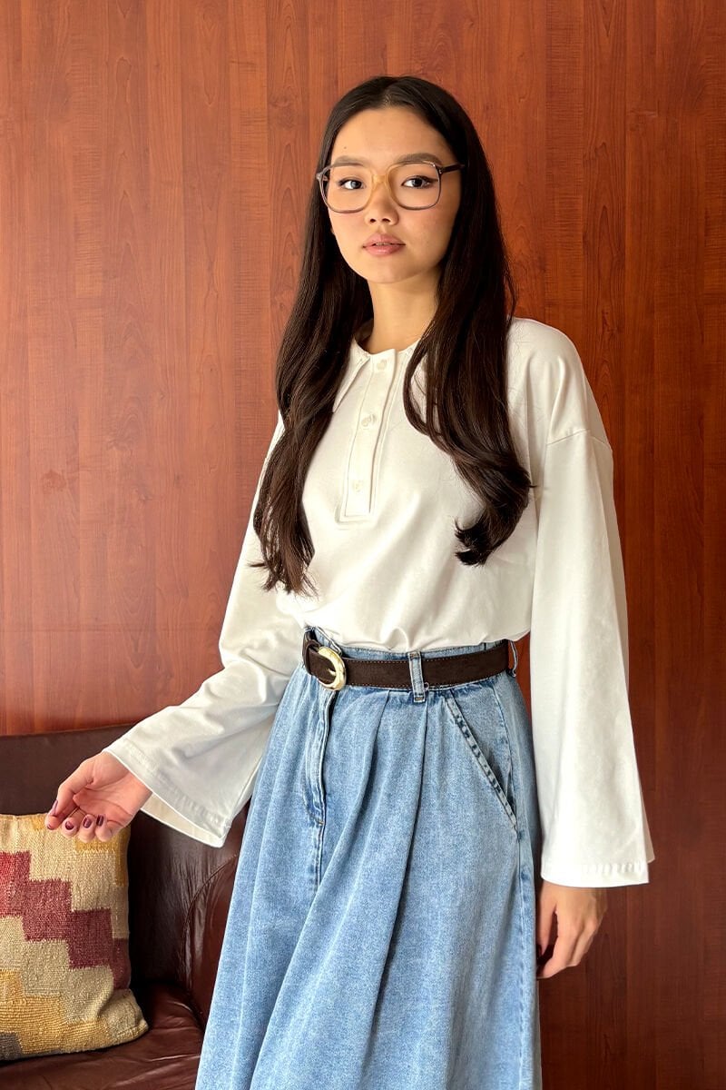 Ekru Süprem Polo Yaka Body