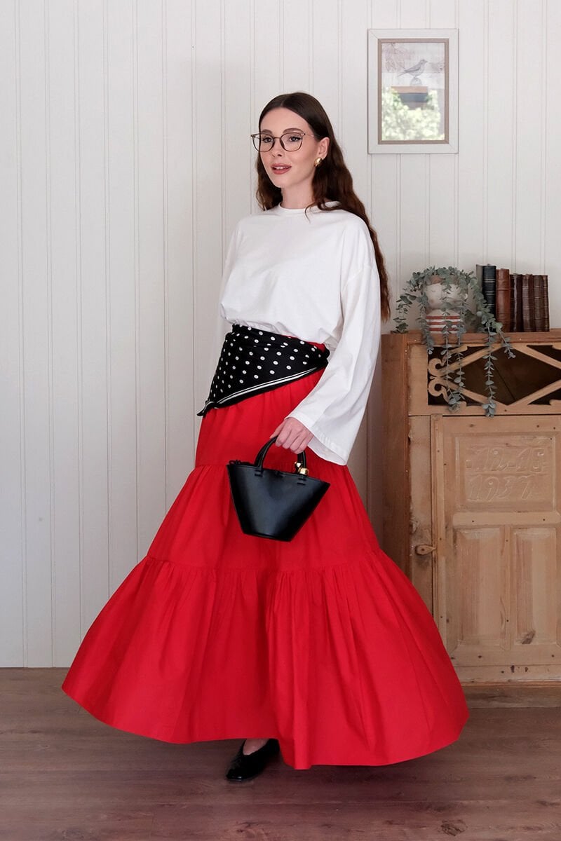 Kırmızı Çapraz Kat Etek