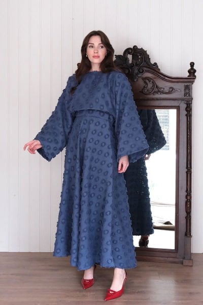 İndigo Püskül Detay Etek Takım