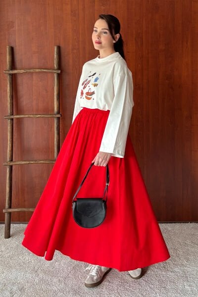 Kırmızı Balon Etek