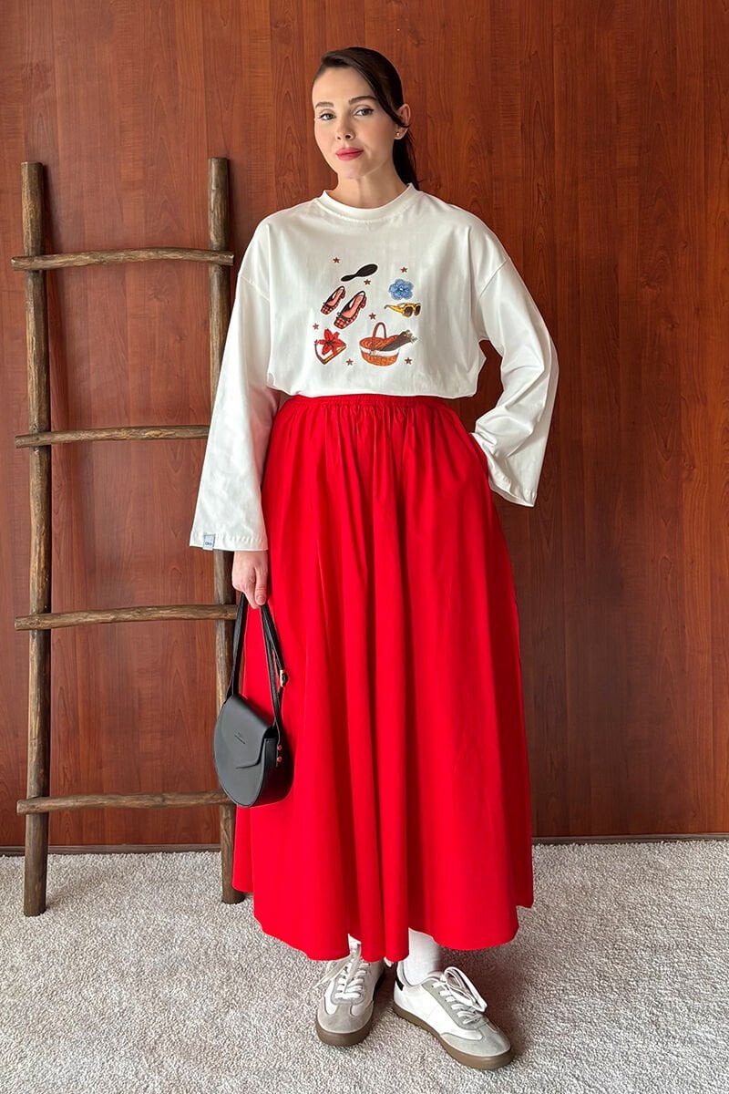 Kırmızı Balon Etek