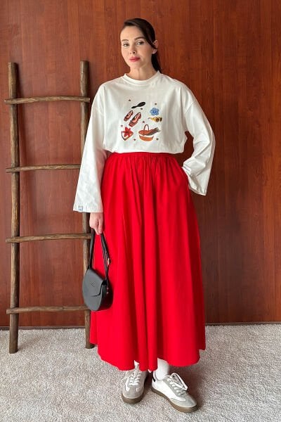 Kırmızı Balon Etek