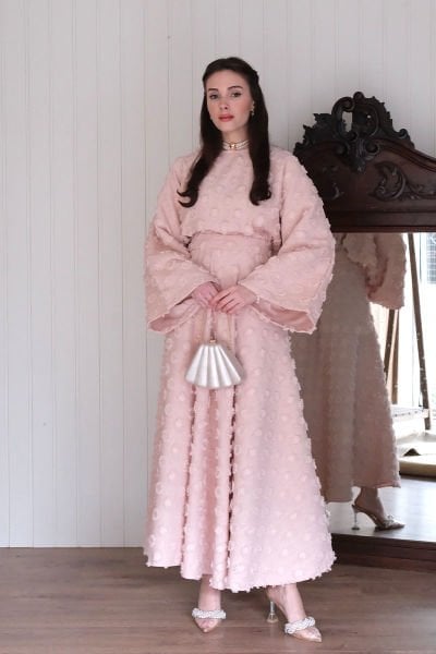 Pudra Püskül Detay Etek Takım