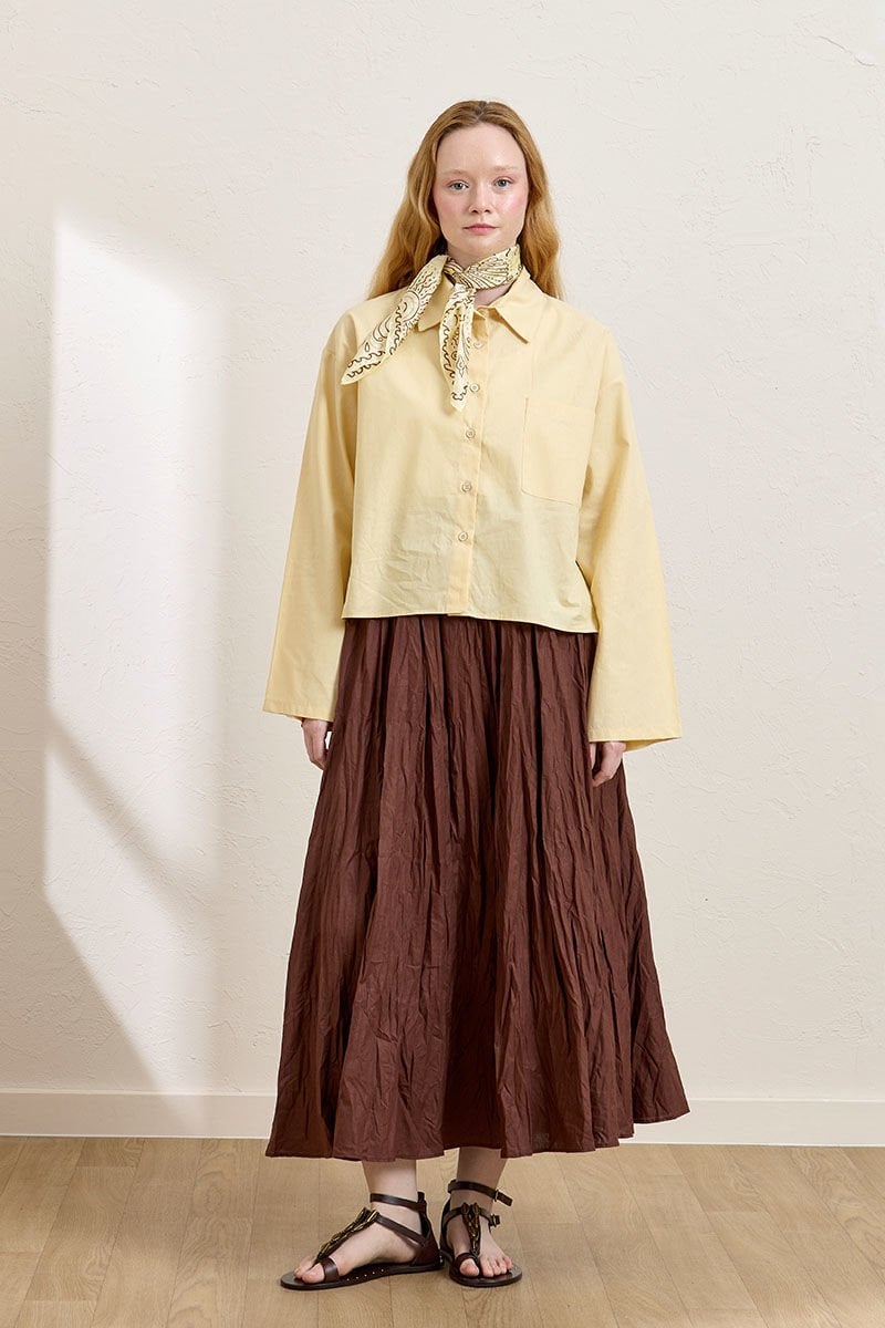 Acı Kahve Kraşlı Balon Etek