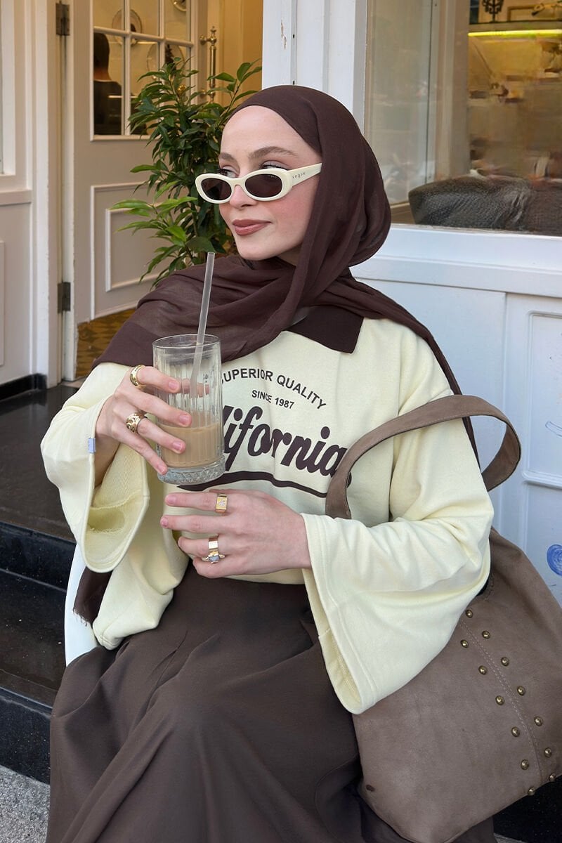 Tereyağ Sarısı California Baskılı 3 İp Body