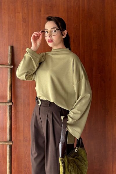 Çağla Oysho Dik Yaka Bluz