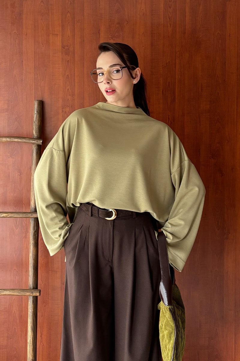 Çağla Oysho Dik Yaka Bluz