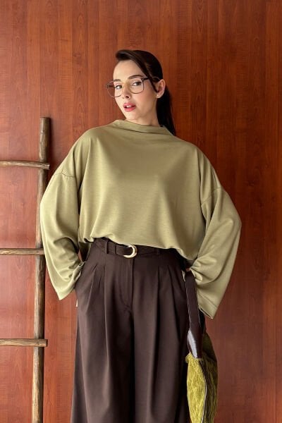 Çağla Oysho Dik Yaka Bluz