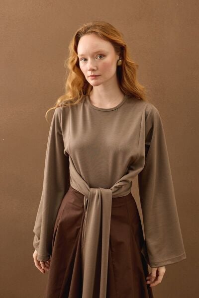 Vizon Oysho Bağlamalı Bluz