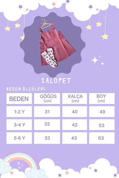 Anne - Çocuk Sütlü Kahve Duck Keten Etekli Salopet Takım