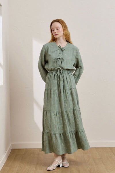 Çağla Fistolu Müslin Kat Etek