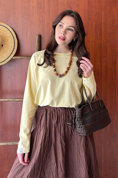 Tereyağ Sarısı Süprem Reglan Kol Body