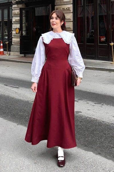 Bordo Korsaj Detay jile