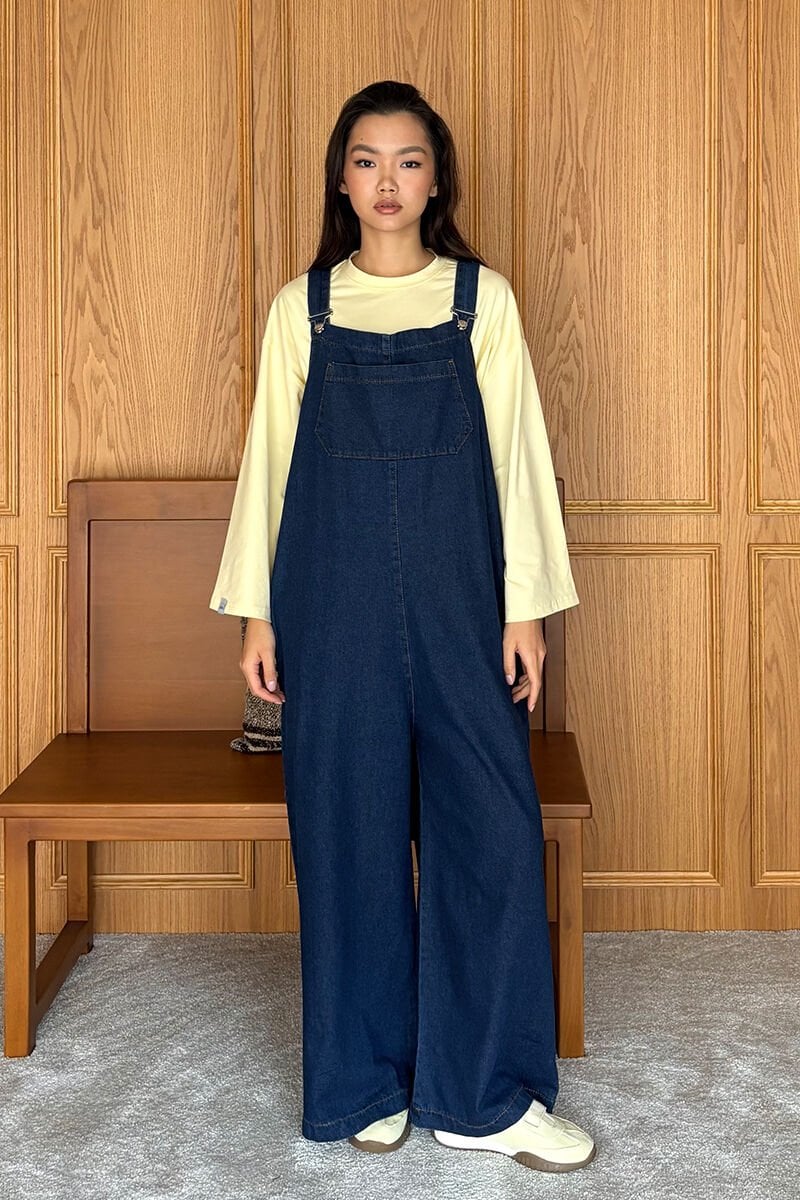 Tereyağ Sarısı Body & Kot Salopet Tulum Takım