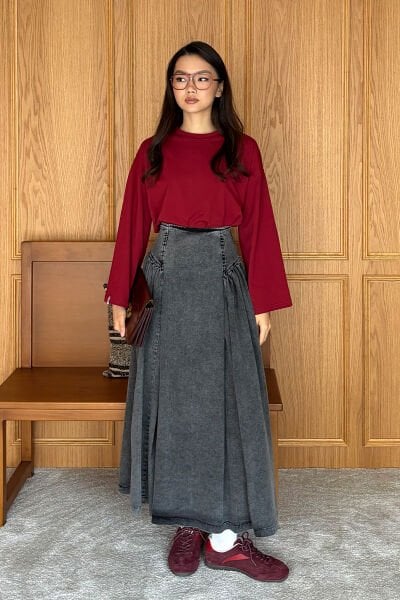 Mürdüm Body & Antrasit Kot Pile Detay Etek Takım