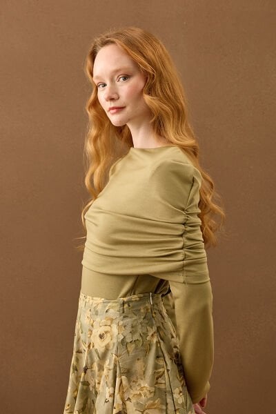 Çağla Oysho Büzgü Detaylı Bluz