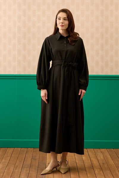 Siyah Vintage Elbise