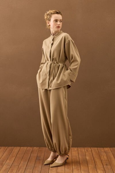 Vizon Krep Şalvar Takım