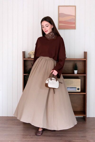 Vizon Müslin Balon Etek