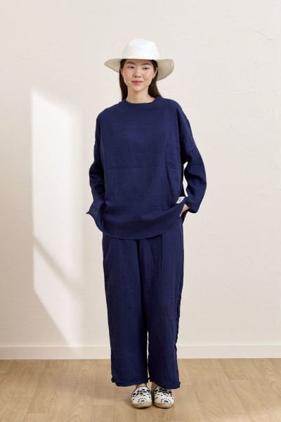 Lacivert Müslin Salaş Takım