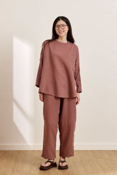 Gül Kurusu Müslin Salaş Takım