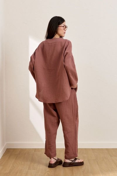 Gül Kurusu Müslin Salaş Takım