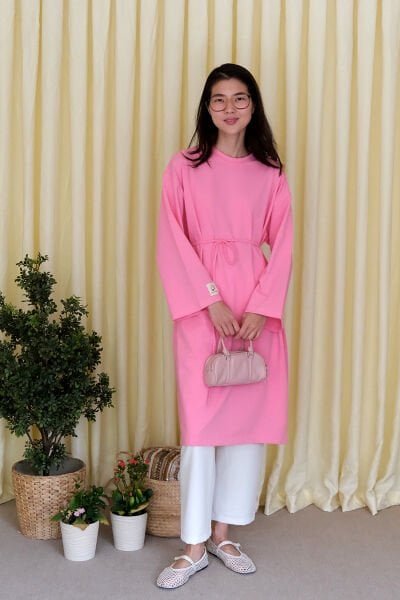 Pembe Tesettür Body