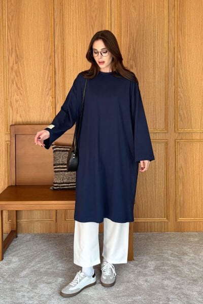 Lacivert Tesettür Body